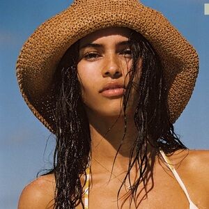 Vitamin A Natural Straw Bucket Hat